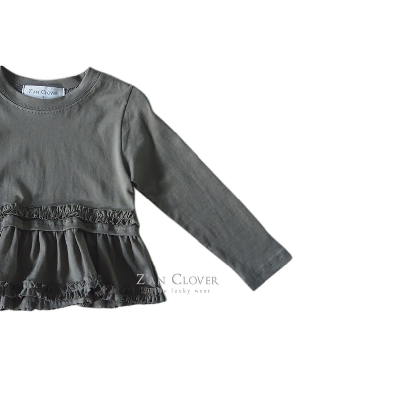 Zan Clover - Korean Children Fashion - #kidsstore - Ruffle Frill Tee - 4