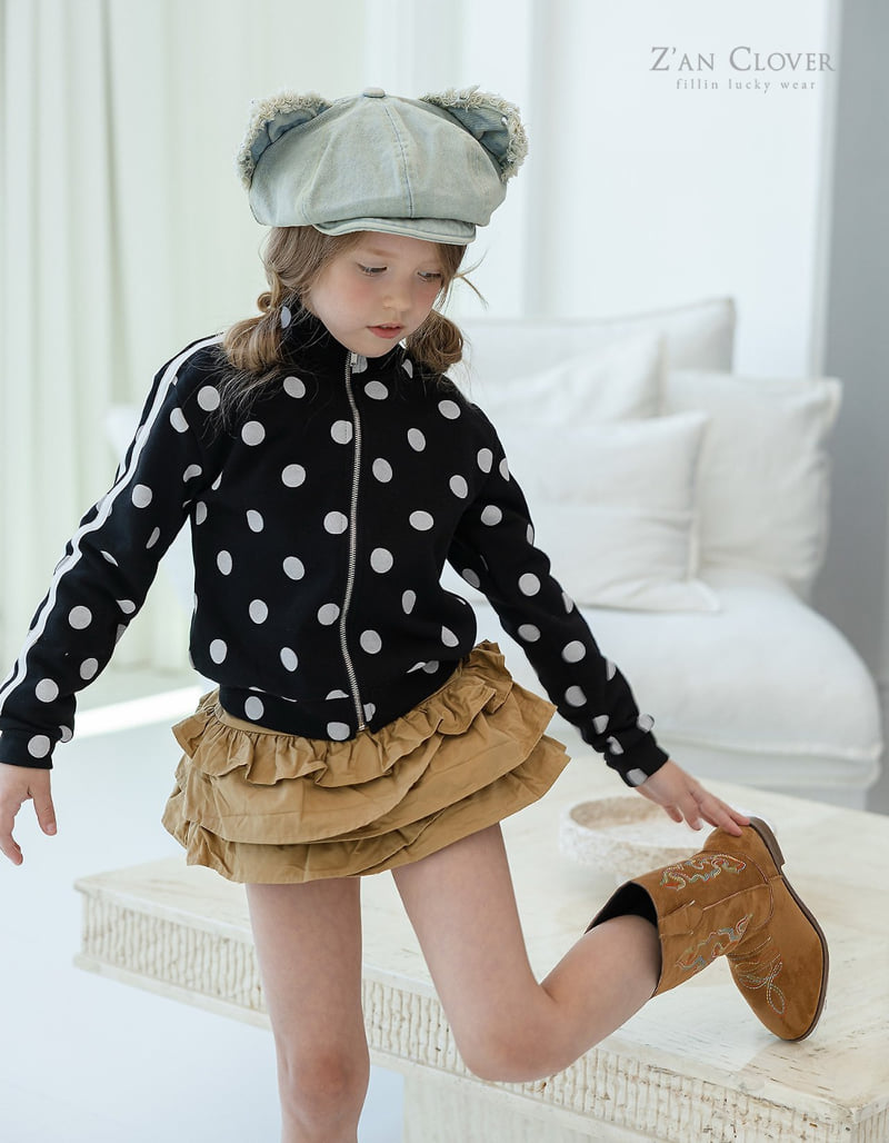 Zan Clover - Korean Children Fashion - #kidzfashiontrend - Dot Track Zip-up - 9