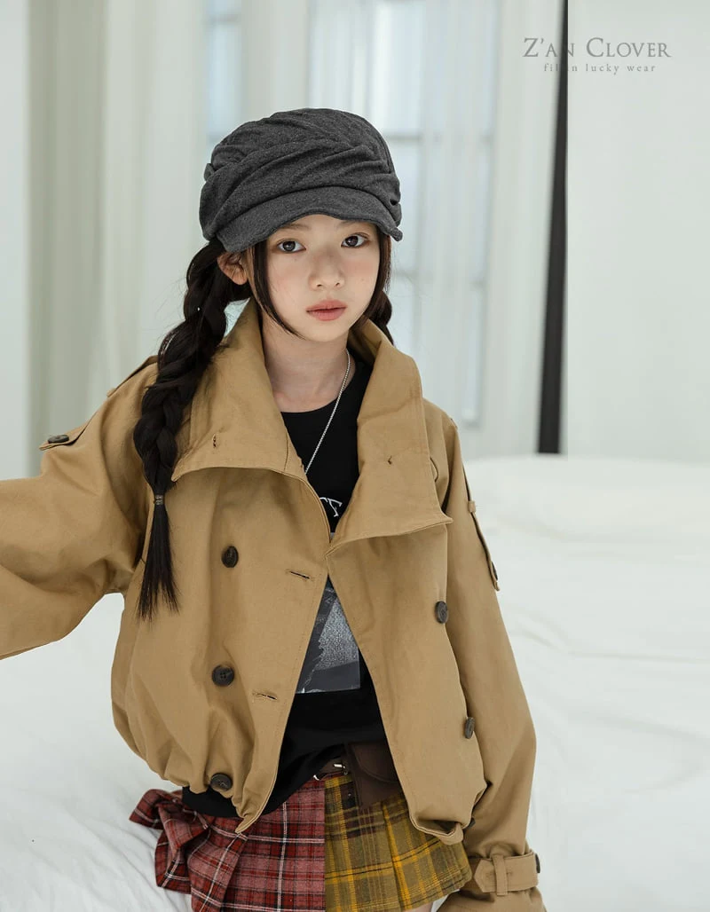 Zan Clover - Korean Children Fashion - #kidzfashiontrend - High Neck Trench Jacket - 7