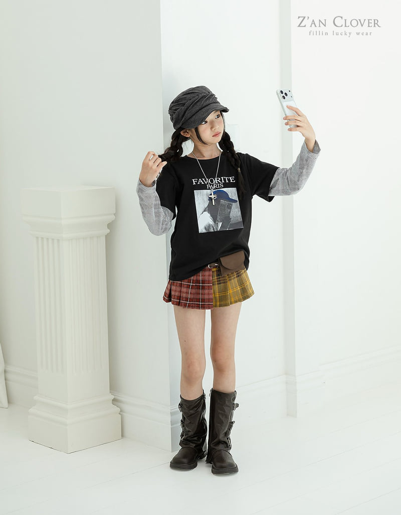 Zan Clover - Korean Children Fashion - #kidzfashiontrend - Retro Pleated Skirt - 5