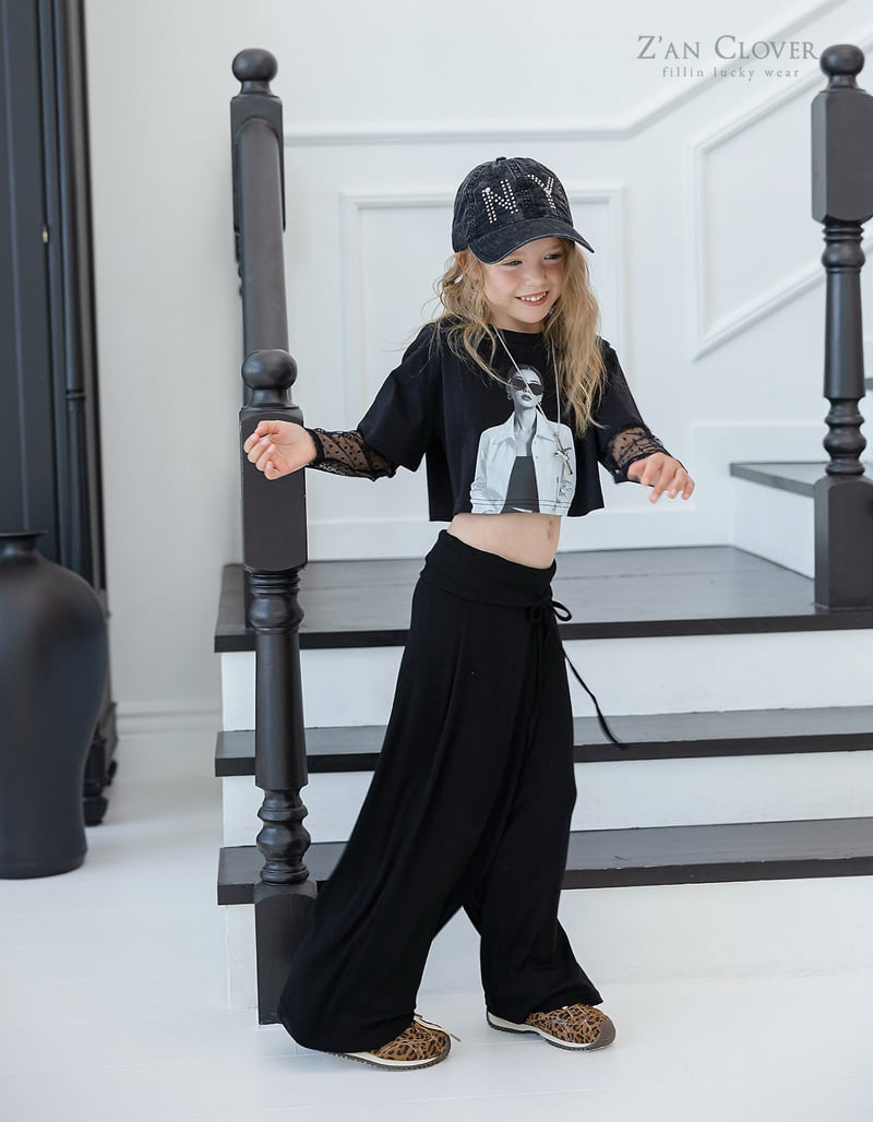 Zan Clover - Korean Children Fashion - #kidzfashiontrend - Folding Wide Pants - 8