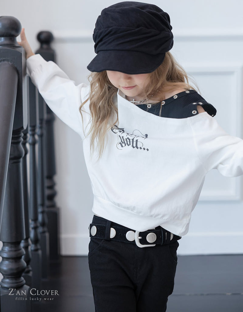 Zan Clover - Korean Children Fashion - #kidsstore - Eyelet Sweatshirt - 4