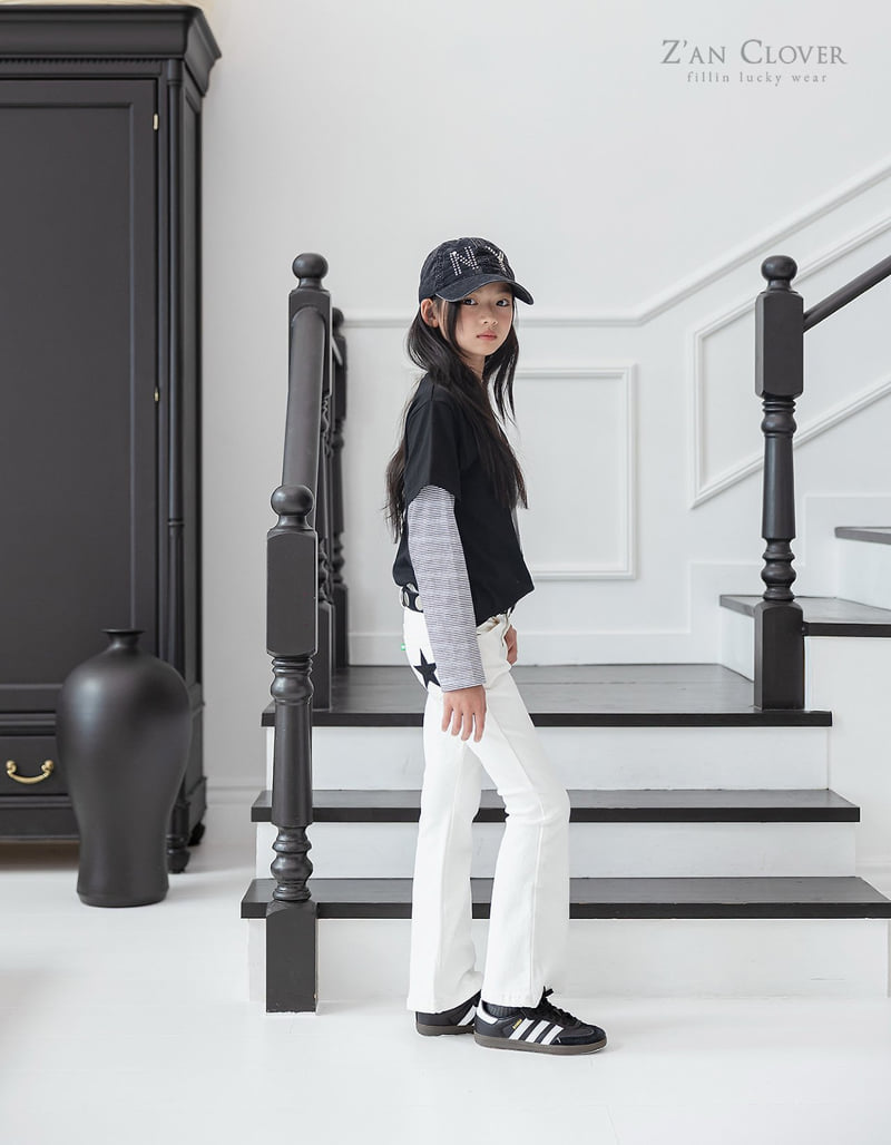 Zan Clover - Korean Children Fashion - #littlefashionista - Star Bootcut Pants - 3
