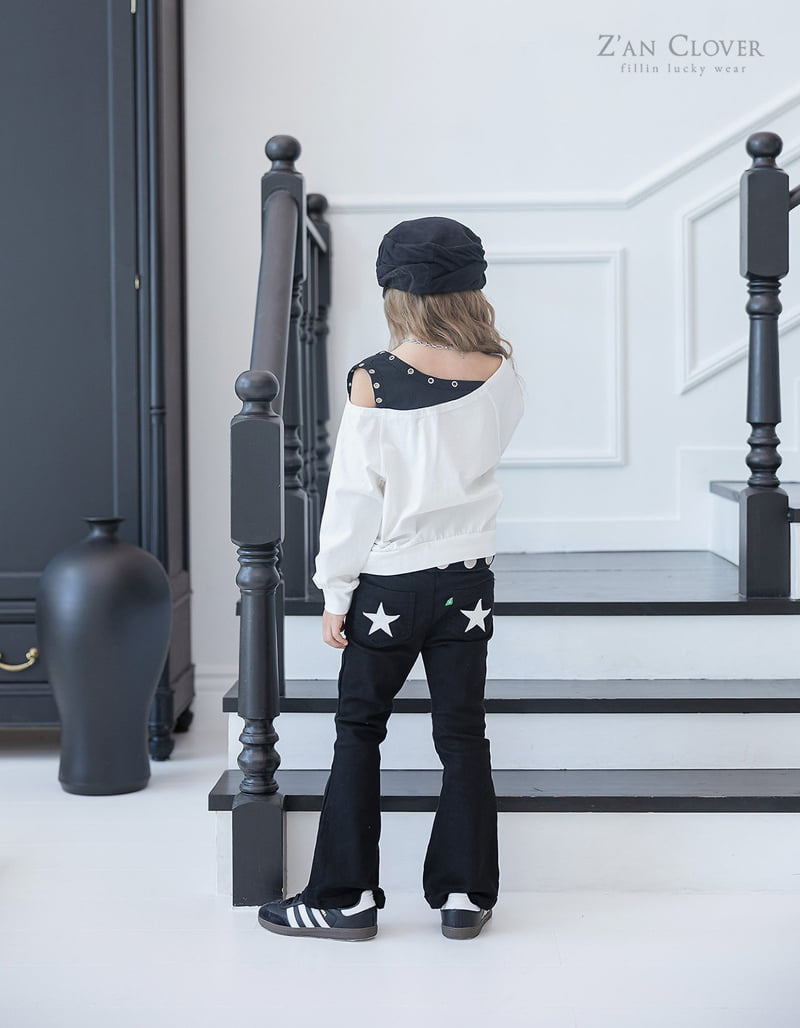 Zan Clover - Korean Children Fashion - #littlefashionista - Eyelet Sweatshirt - 6