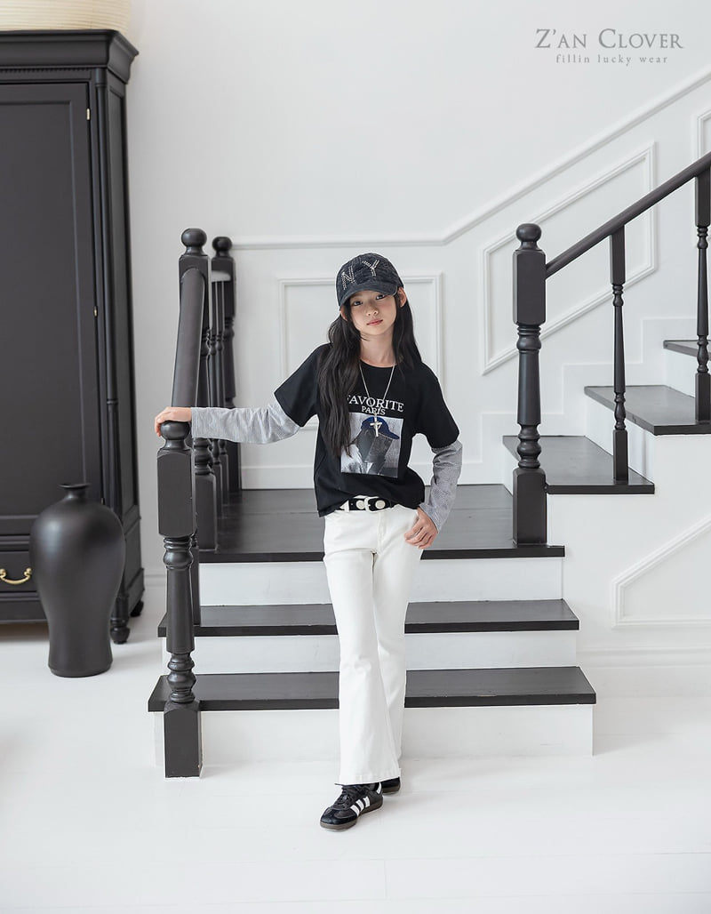 Zan Clover - Korean Children Fashion - #littlefashionista - Star Bootcut Pants - 4