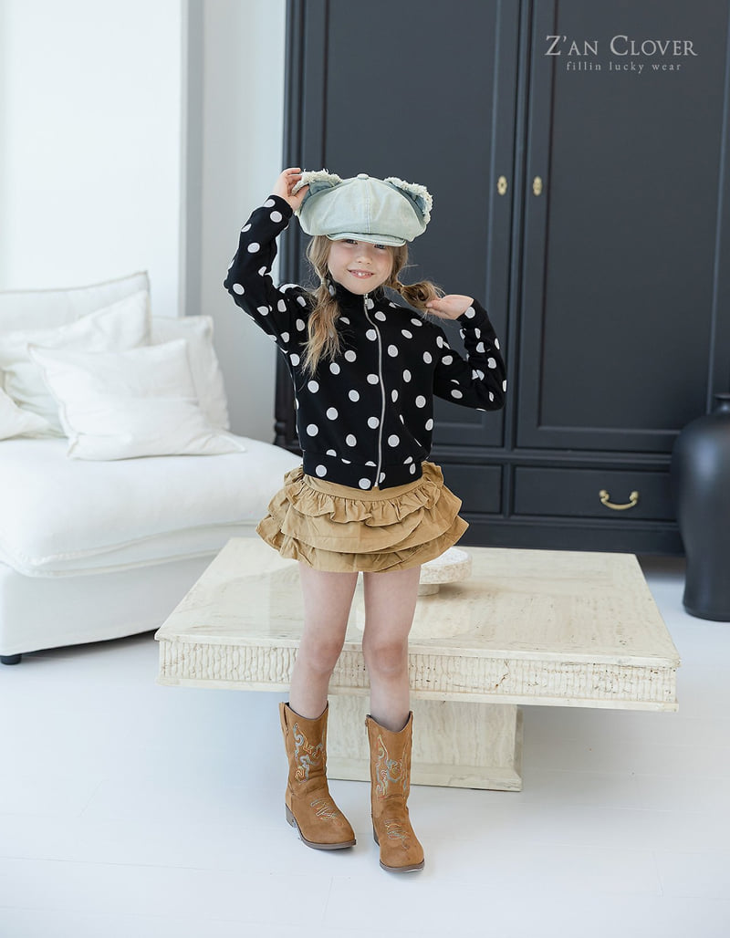 Zan Clover - Korean Children Fashion - #magicofchildhood - Dot Track Zip-up - 12