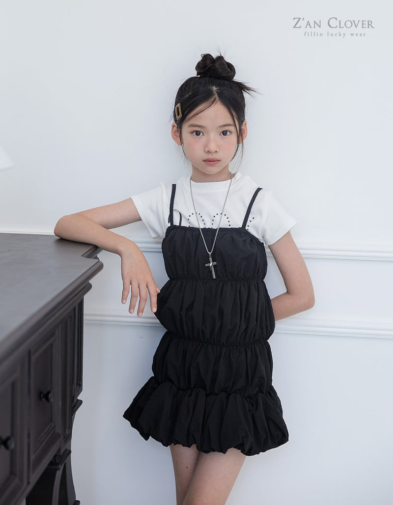 Zan Clover - Korean Children Fashion - #minifashionista - Bubble Shirring Dress - 10