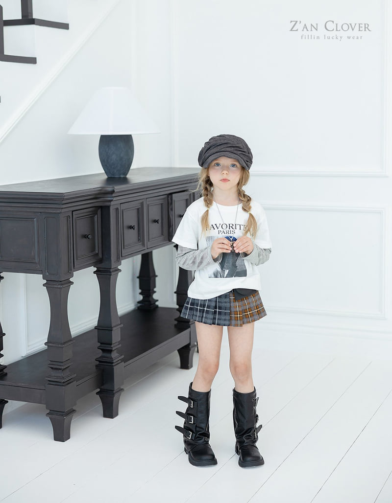 Zan Clover - Korean Children Fashion - #minifashionista - Retro Pleated Skirt - 9