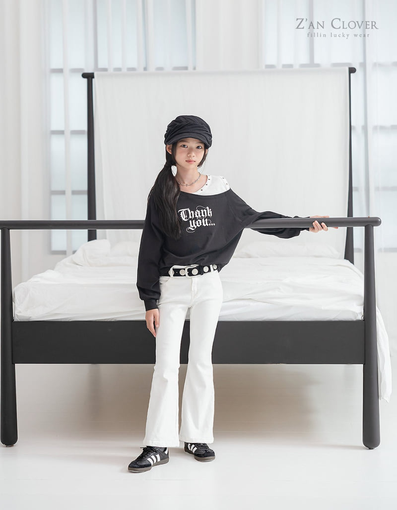 Zan Clover - Korean Children Fashion - #prettylittlegirls - Eyelet Sweatshirt - 9