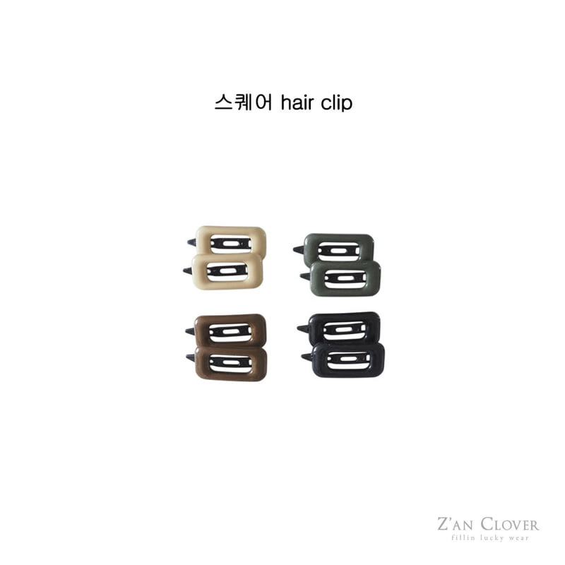 Zan Clover - Korean Children Fashion - #stylishchildhood - Square Hair Clip
