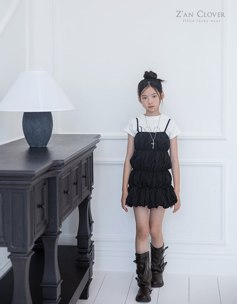 Zan Clover - Korean Children Fashion - #todddlerfashion - Bubble Shirring Dress - 12