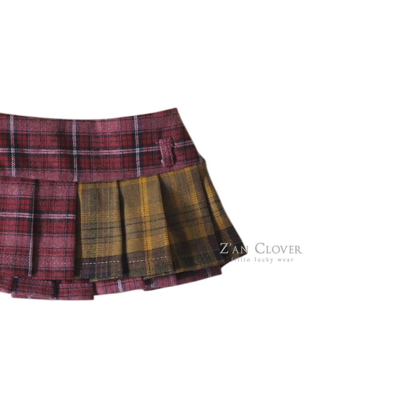 Zan Clover - Korean Children Fashion - #toddlerclothing - Retro Pleated Skirt - 12
