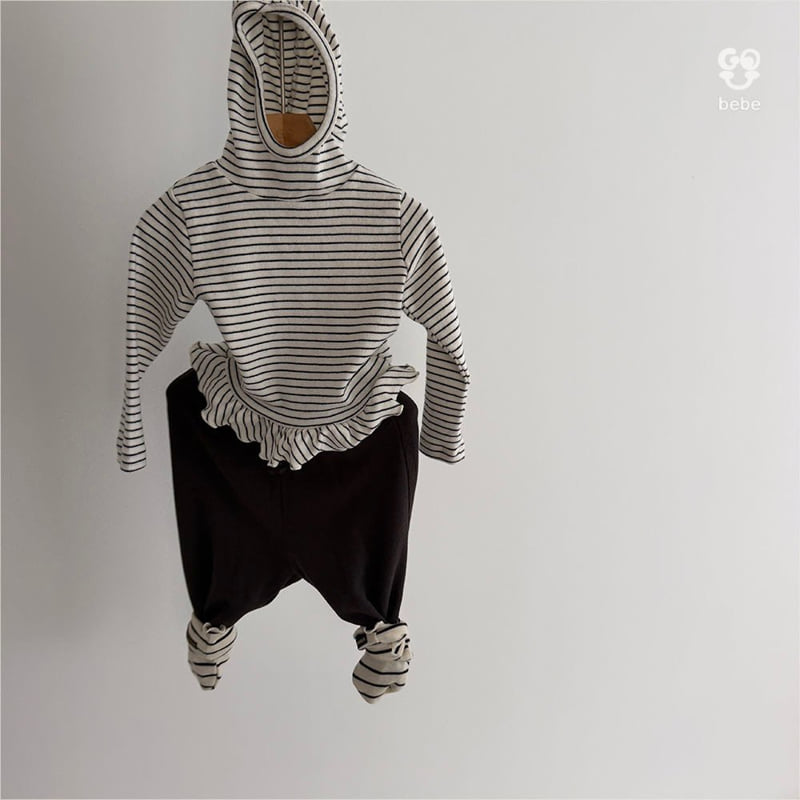 go;u - Korean Baby Fashion - #babyboutique - B Flowy Hooded Turtleneck Tee - 3