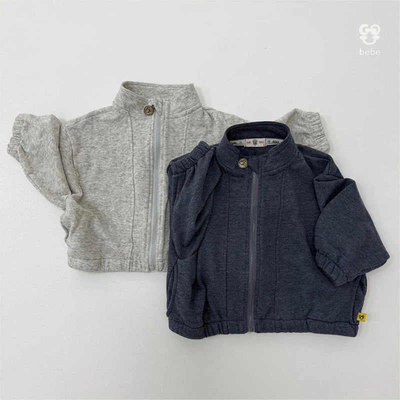 go;u - Korean Baby Fashion - #babyboutiqueclothing - Bebe Poppi Zip-up
