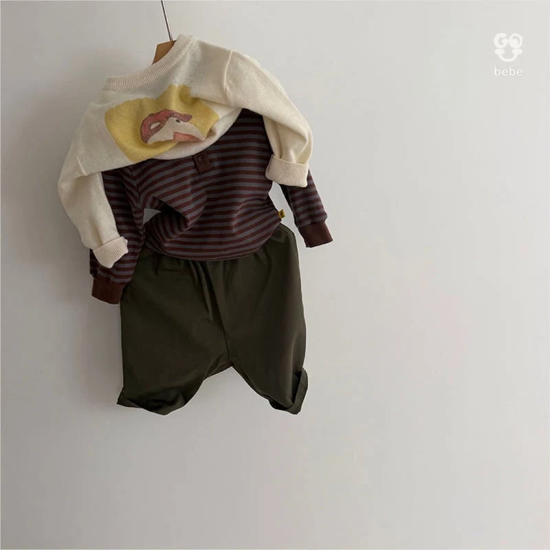 go;u - Korean Baby Fashion - #babyboutiqueclothing - Bebe Duck Knit Top - 12