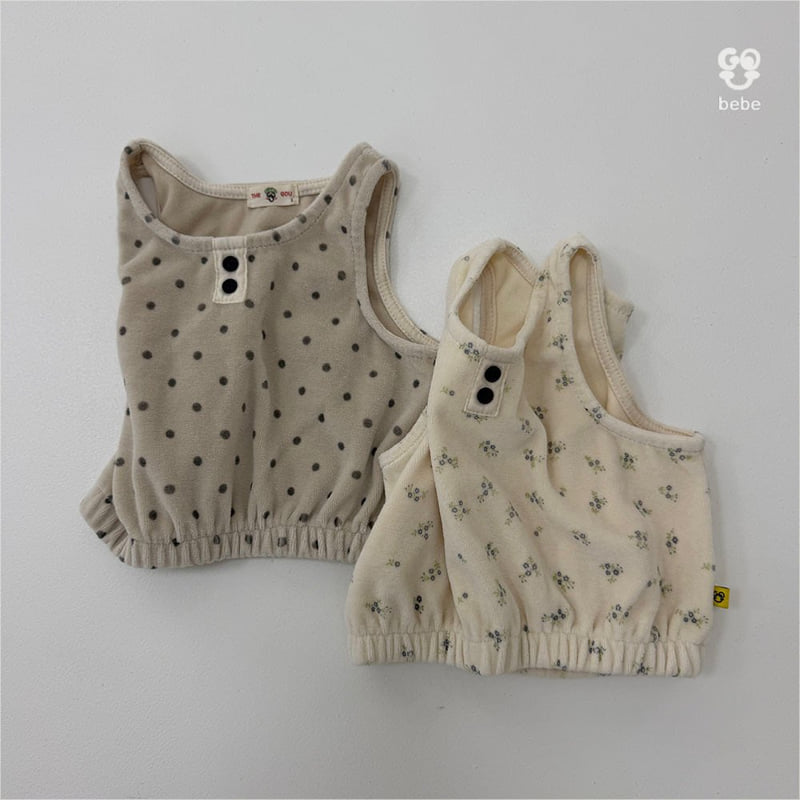 go;u - Korean Baby Fashion - #babyclothing - Bebe Dot Mango Sleeveless