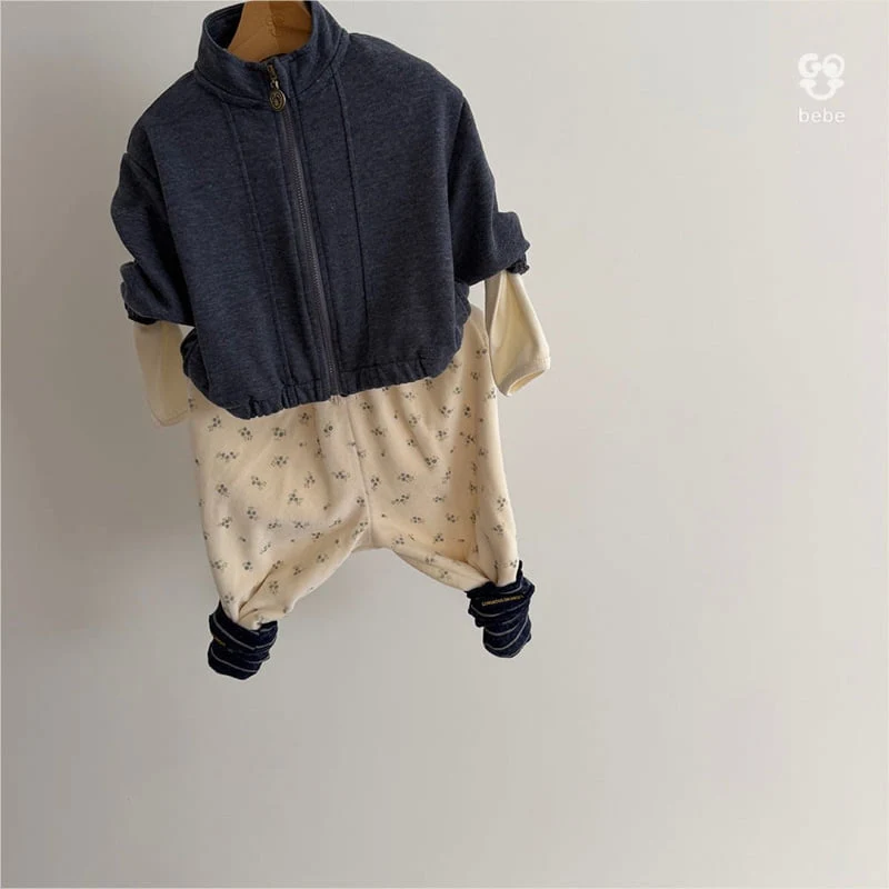 go;u - Korean Baby Fashion - #babyfashion - Bebe Poppi Zip-up - 3