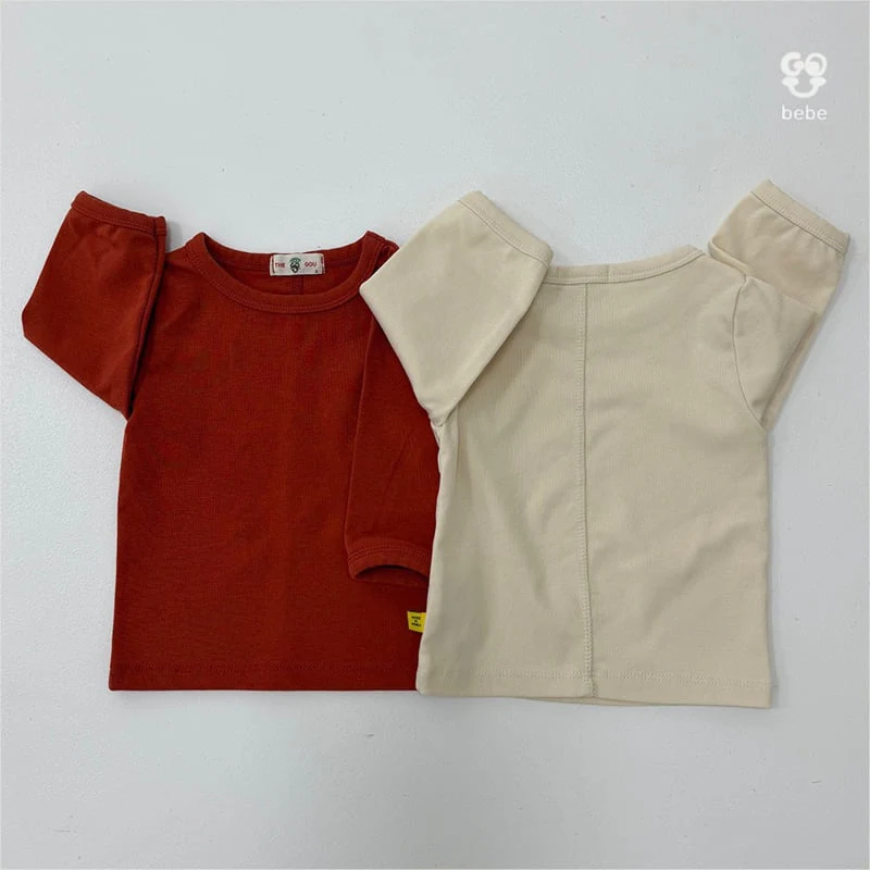 go;u - Korean Baby Fashion - #babyfashion - Bebe Seven Sleeve Tee