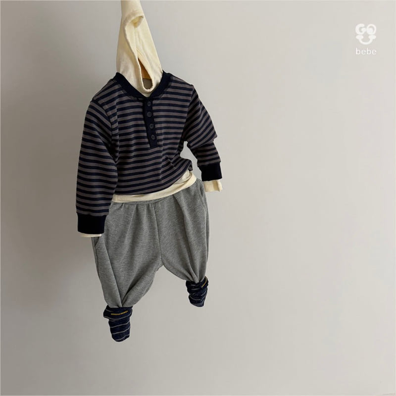 go;u - Korean Baby Fashion - #babyfashion - B Open Stripe Tee - 9