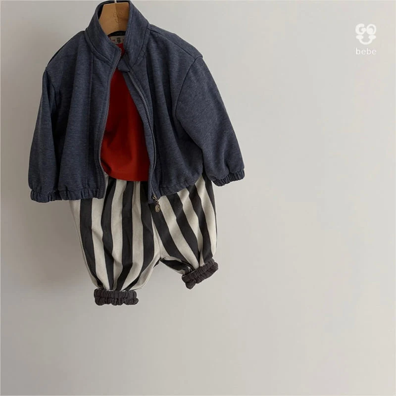 go;u - Korean Baby Fashion - #babyfashion - Bebe Poppi Zip-up - 4