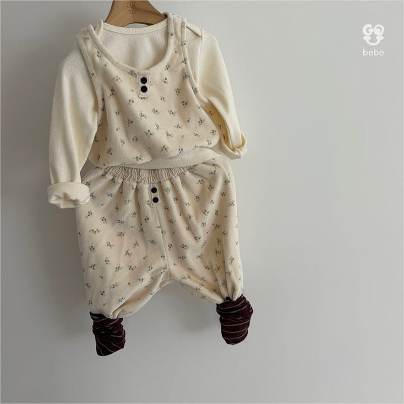 go;u - Korean Baby Fashion - #babyfever - Bebe Dot Mango Sleeveless - 3