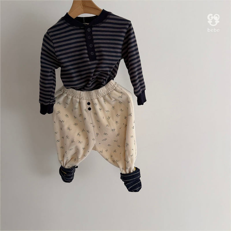 go;u - Korean Baby Fashion - #babyfever - B Open Stripe Tee - 10