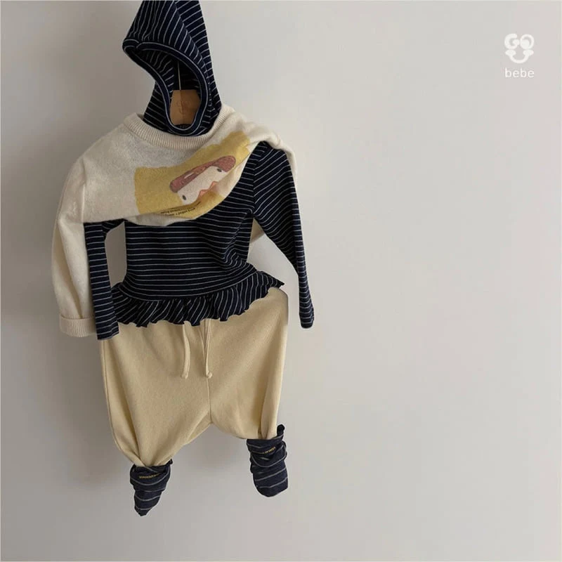 go;u - Korean Baby Fashion - #babyfever - Bebe Soft Hood Turtleneck Tee - 4