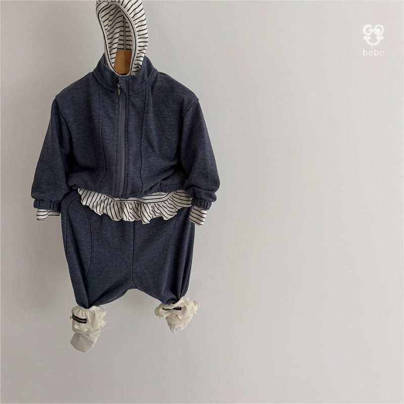 go;u - Korean Baby Fashion - #babygirlfashion - B Flowy Hooded Turtleneck Tee - 8