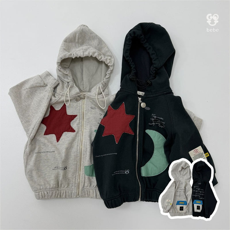 go;u - Korean Baby Fashion - #babygirlfashion - B Sun Moon Zip-Up