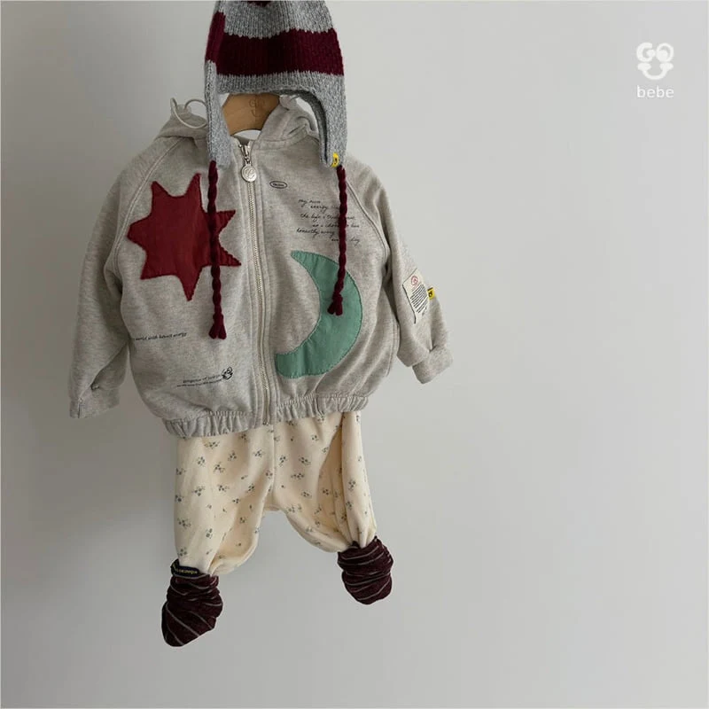 go;u - Korean Baby Fashion - #babyoninstagram - Bebe Sun Moon Zip-up - 3