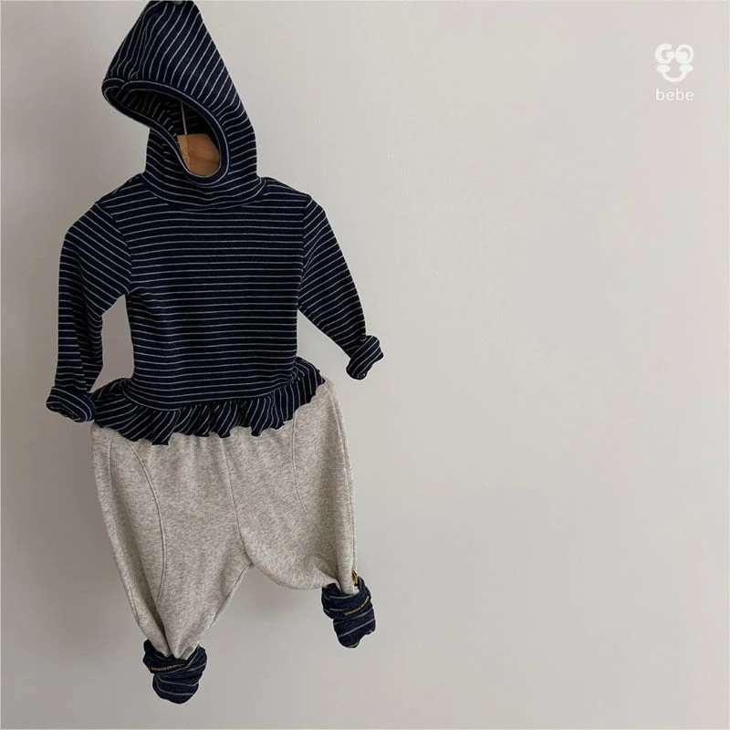 go;u - Korean Baby Fashion - #babyootd - B Flowy Hooded Turtleneck Tee - 11