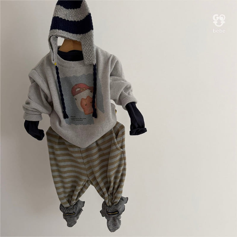 go;u - Korean Baby Fashion - #babyoutfit - Bebe Duck Knit Top - 6