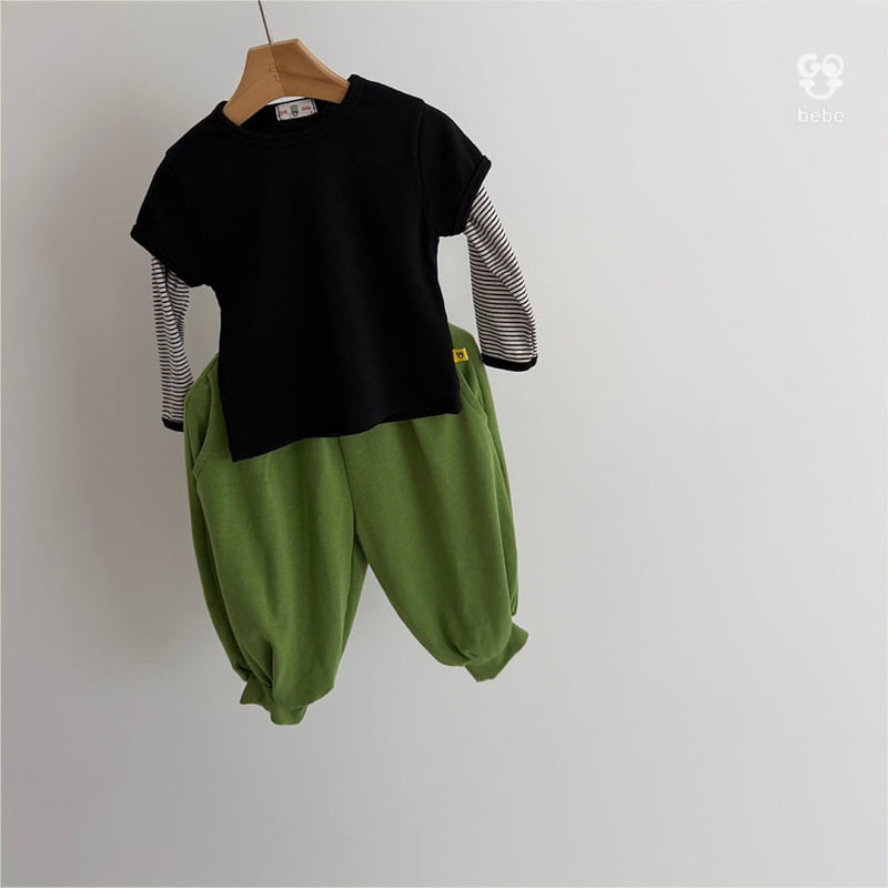 go;u - Korean Baby Fashion - #babyoutfit - B Two-Piece Tee  - 12