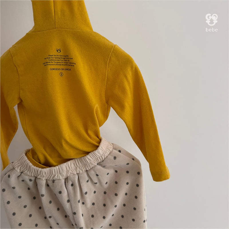go;u - Korean Baby Fashion - #babyoutfit - B Hooded Turtleneck Tee - 5