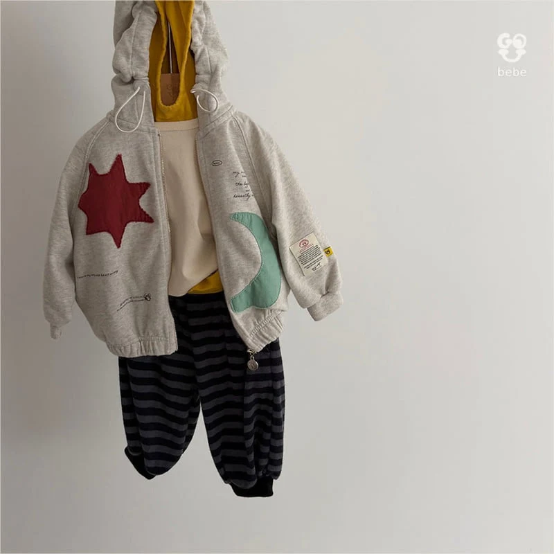 go;u - Korean Baby Fashion - #babywear - Bebe Sun Moon Zip-up - 7