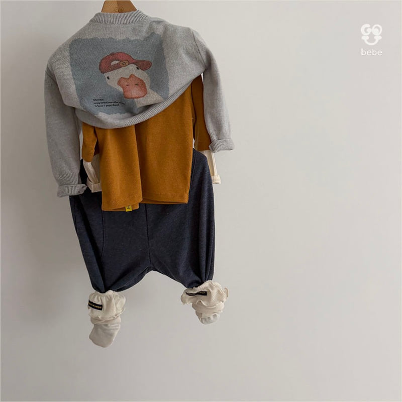 go;u - Korean Baby Fashion - #onlinebabyboutique - Bebe Duck Knit Top - 8