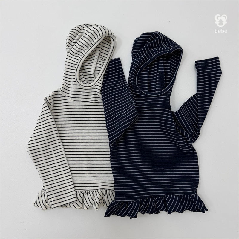 go;u - Korean Baby Fashion - #onlinebabyshop - B Flowy Hooded Turtleneck Tee