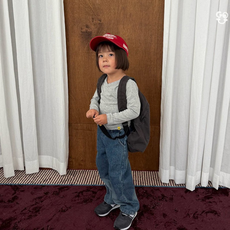 go;u - Korean Children Fashion - #kidzfashiontrend - Fine Grain Denim Pants - 4