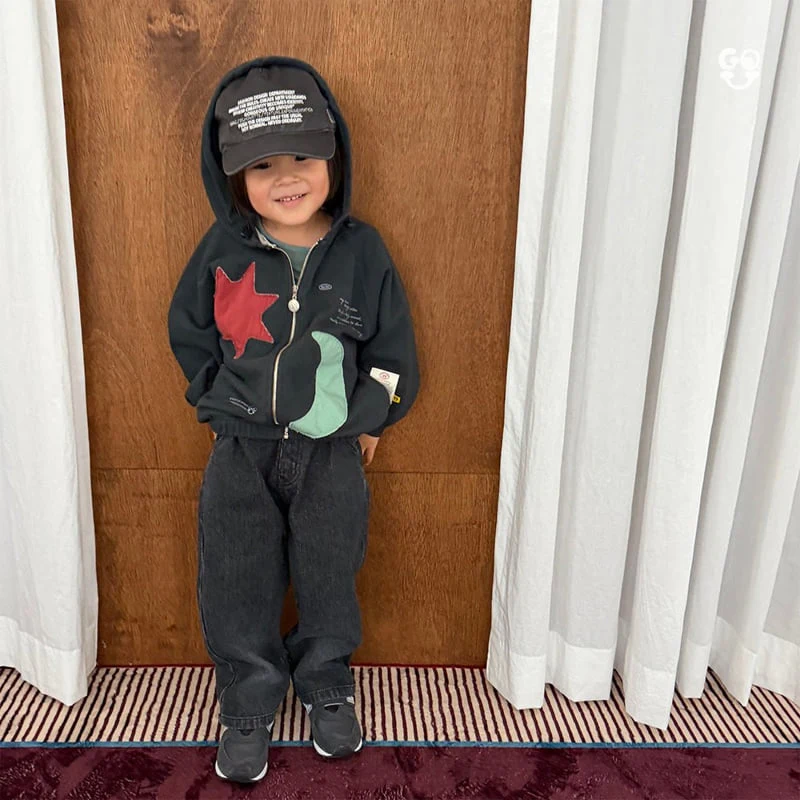 go;u - Korean Children Fashion - #childofig - Sun Moon Zip-up - 3