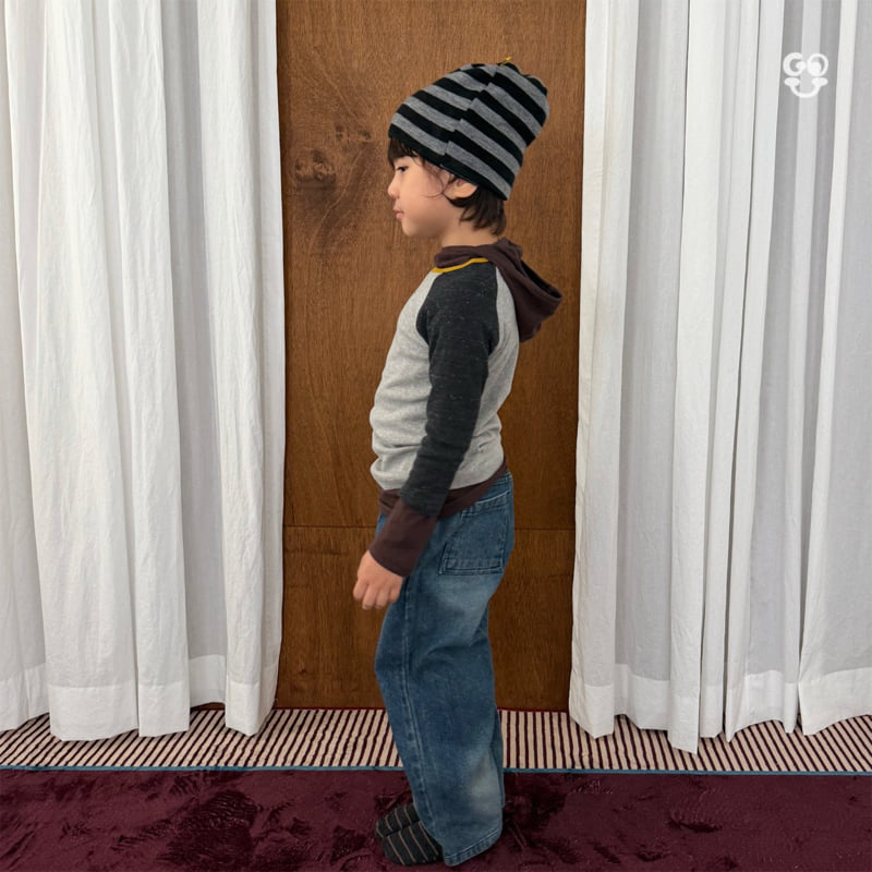 go;u - Korean Children Fashion - #childofig - Fine Grain Denim Pants - 12
