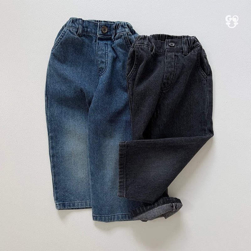 go;u - Korean Children Fashion - #childrensboutique - Wave Denim Pants