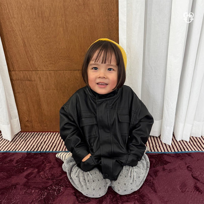go;u - Korean Children Fashion - #childrensboutique - Dundun Vegan Leather Jacket - 9