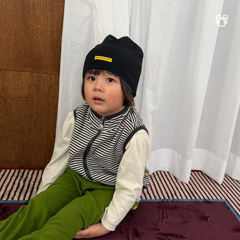 go;u - Korean Children Fashion - #childrensboutique - Stripe Play Vest - 7