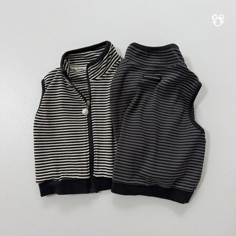 go;u - Korean Children Fashion - #designkidswear - Stripe Play Vest