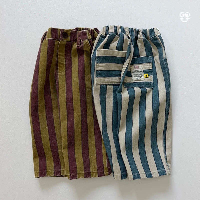 go;u - Korean Children Fashion - #fashionkids - Cool Stripe Pants