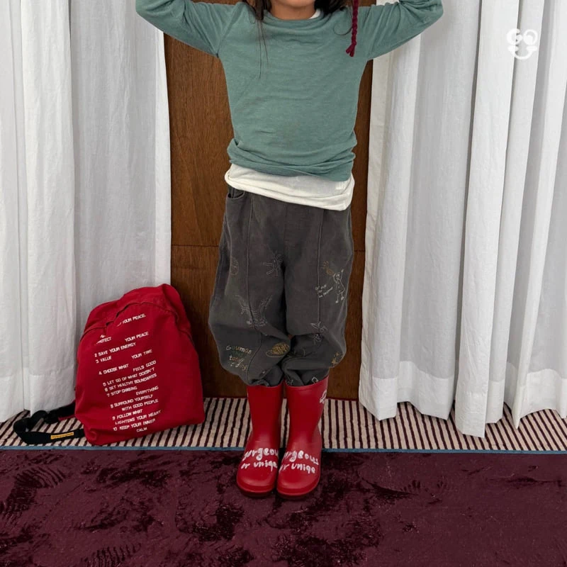 go;u - Korean Children Fashion - #fashionkids - Picture Diary Pants - 11