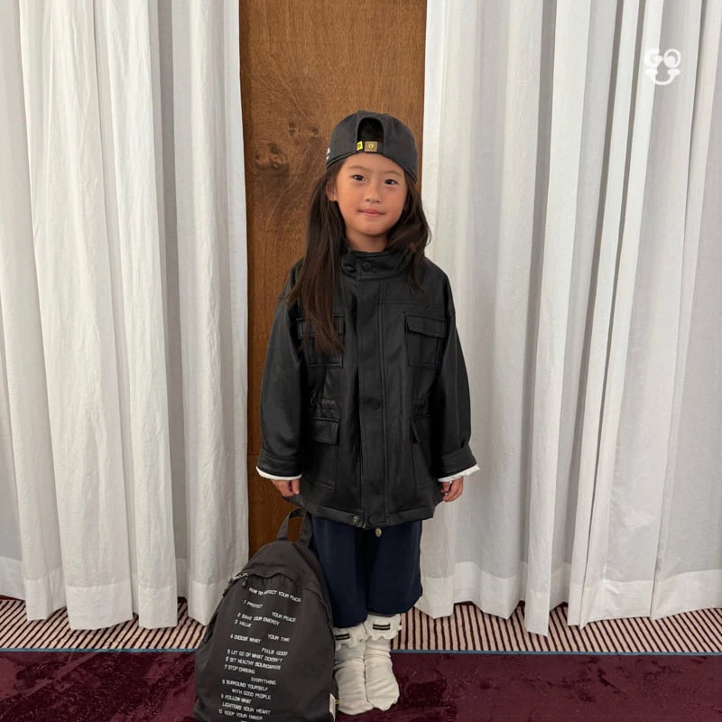 go;u - Korean Children Fashion - #fashionkids - Cozy Leather Jacket - 9