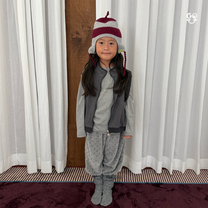 go;u - Korean Children Fashion - #fashionkids - Stripe Play Vest - 4