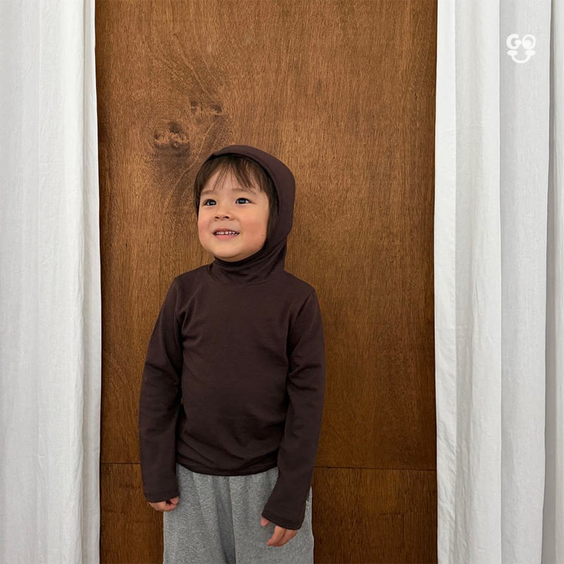 go;u - Korean Children Fashion - #kidsshorts - Hooded Turtleneck Tee - 12