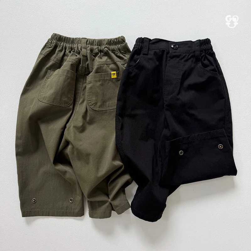 go;u - Korean Children Fashion - #kidsshorts - Snap Button Pants